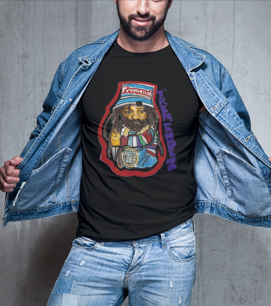 Tremendz Tremendez King Phade Art Stylized Character With Colorful Clothing And Hat T-Shirt