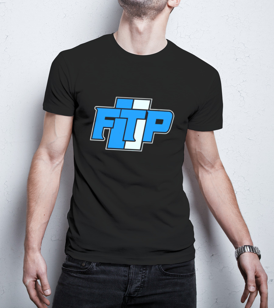 Detroit Lions FTP Blue And White T-Shirt