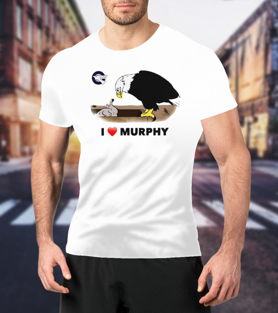 Eagle I Love Murphy Heart Symbol With Nest And Stork T-Shirt