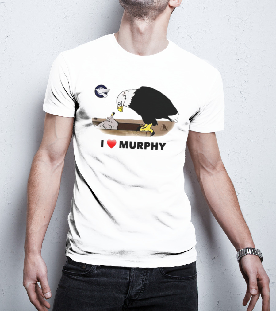 Eagle I Love Murphy Heart Symbol With Nest And Stork T-Shirt