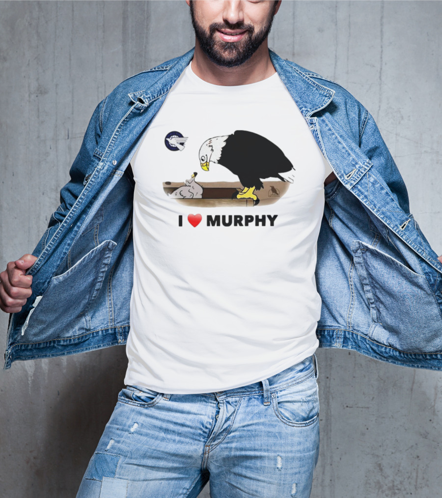 Eagle I Love Murphy Heart Symbol With Nest And Stork T-Shirt