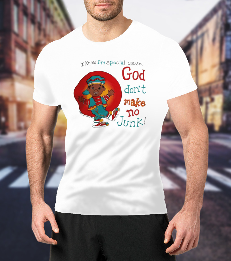 I Know I'm Special Cause God Don't Make No Junk Red And Blue Outfit Character T-Shirt