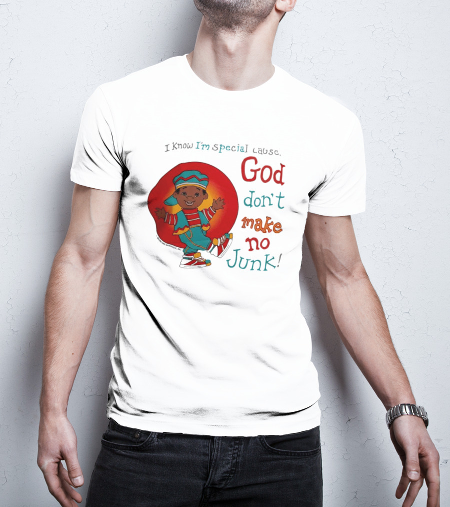 I Know I'm Special Cause God Don't Make No Junk Red And Blue Outfit Character T-Shirt