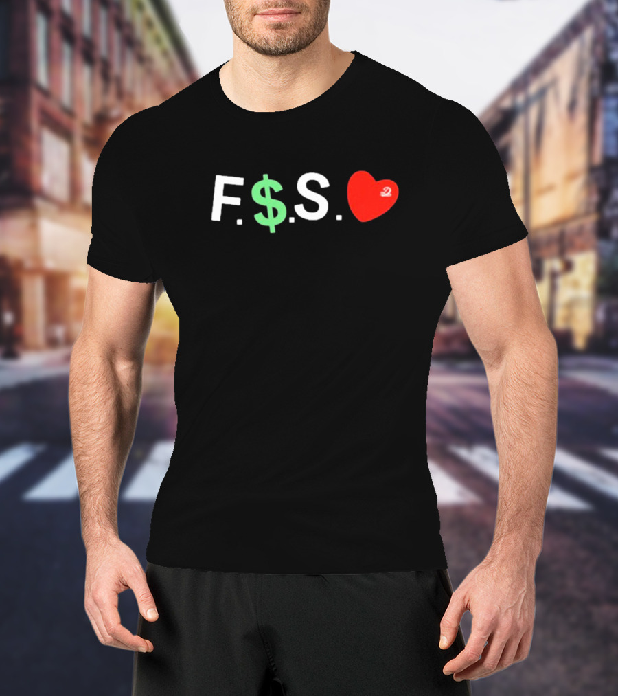 J. Cole Dreamville F.$.S Red Heart Dollar Sign T-Shirt