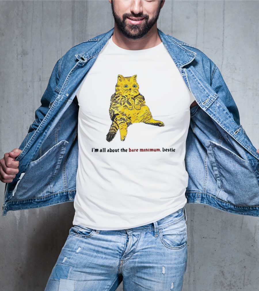 Lazy Cat I'm All About The Bare Minimum Bestie T-Shirt