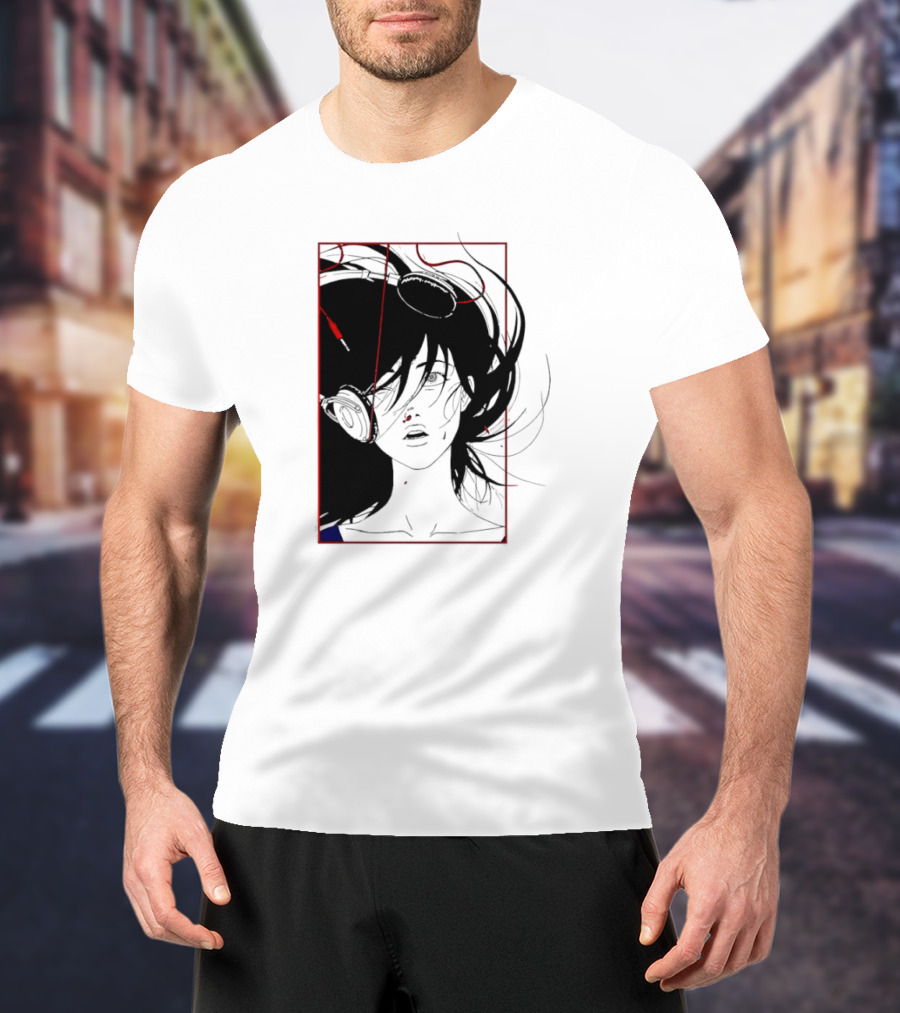 Mass Of Fermenting Dregs Headphones Red Lines Anime T-Shirt