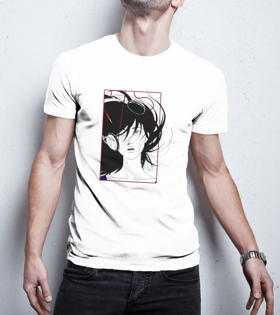 Mass Of Fermenting Dregs Headphones Red Lines Anime T-Shirt