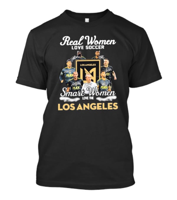 Real Women Love Soccer Smart Women Love The Los Angeles FC Football Team Icons T-Shirt