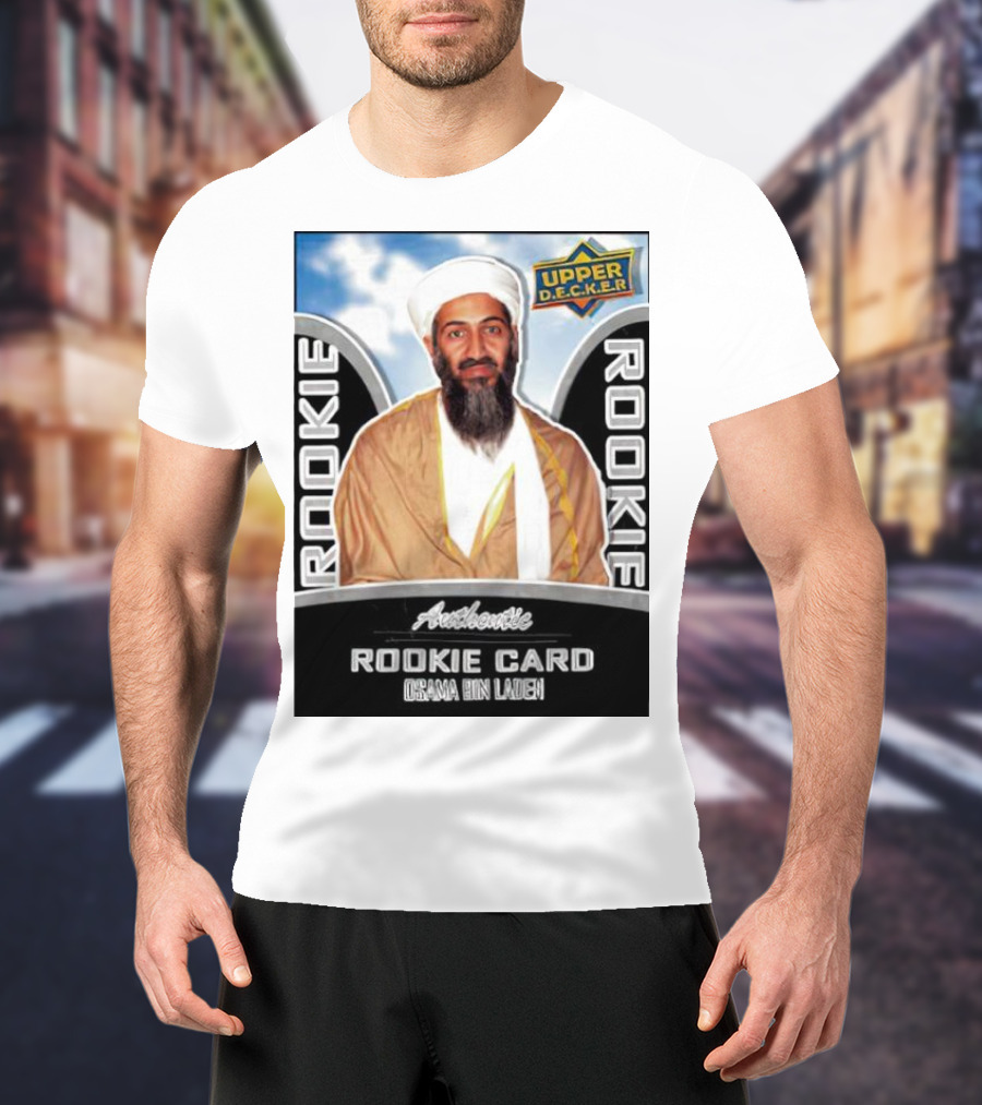 Authentic Upper Decker Rookie Card Osama Bin Laden T-Shirt