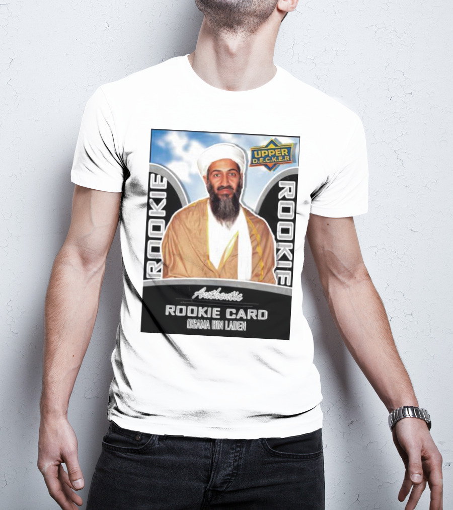 Authentic Upper Decker Rookie Card Osama Bin Laden T-Shirt