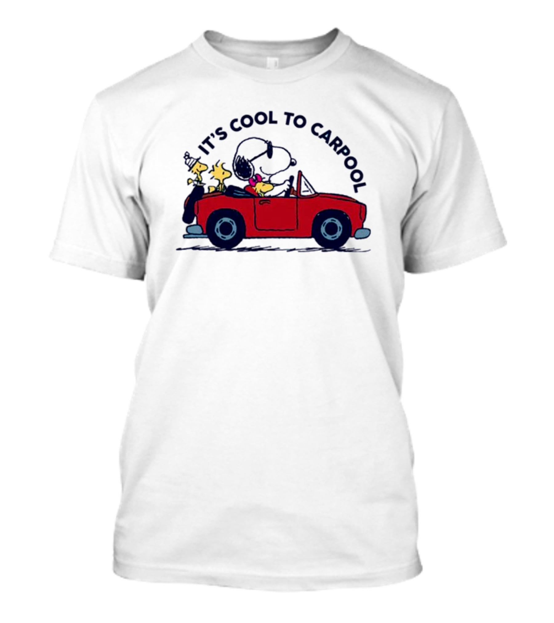 Snoopy And Woodstock Enjoy The Ride It's Cool To Carpool T-Shirt