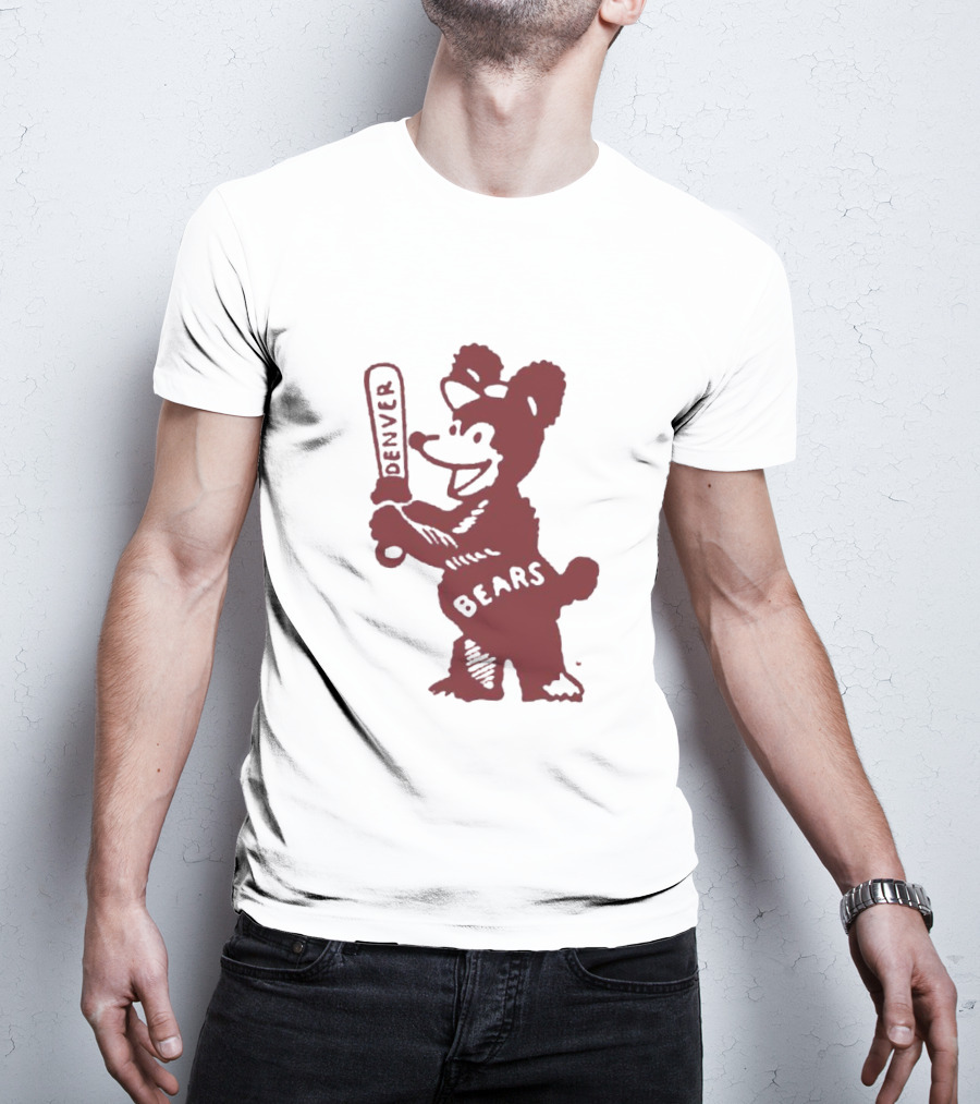 Denver Bears Vintage Colorado Rockies Baseball Mascot T-Shirt