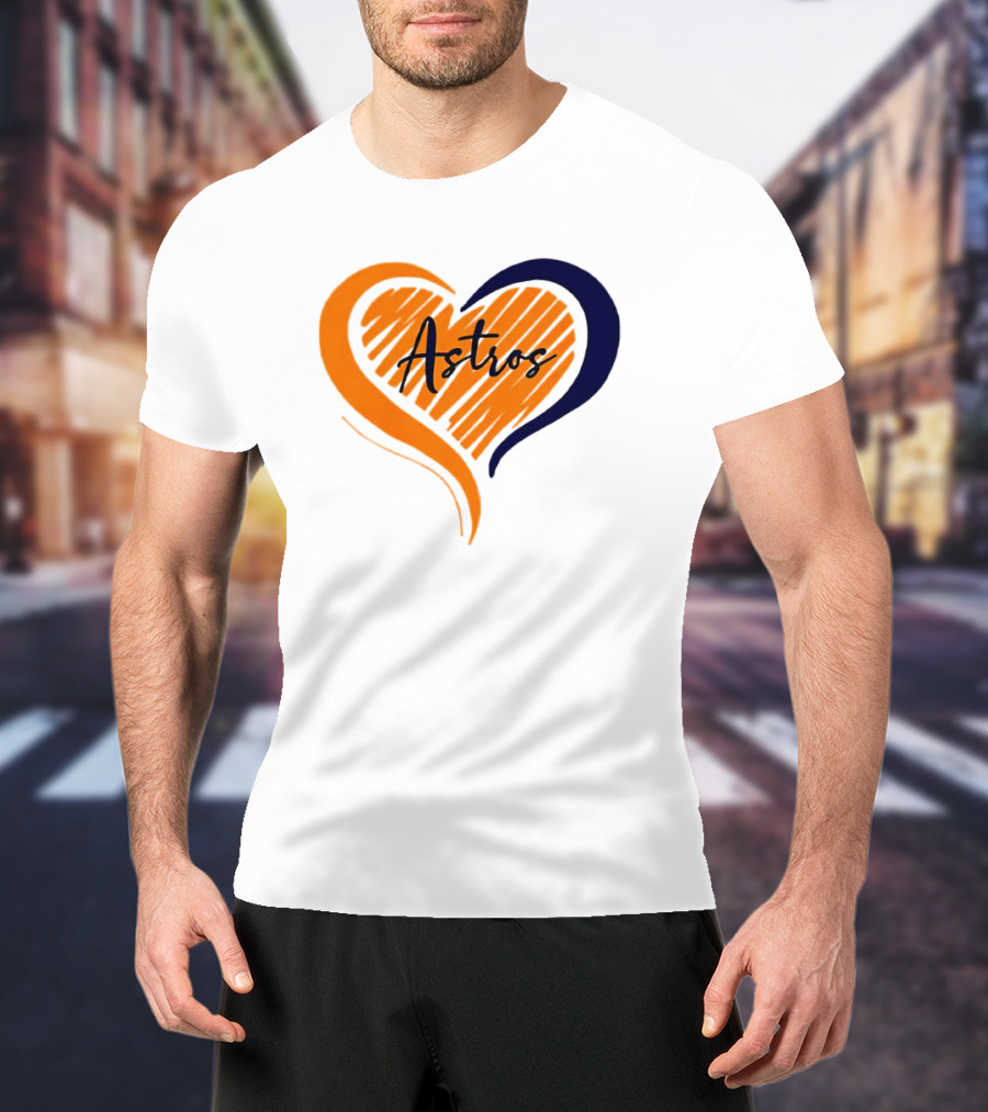 Houston Astros Heart T-Shirt
