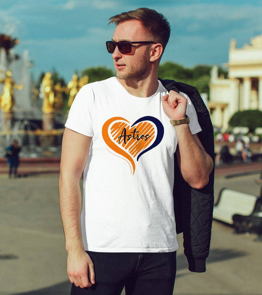 Houston Astros Heart T-Shirt