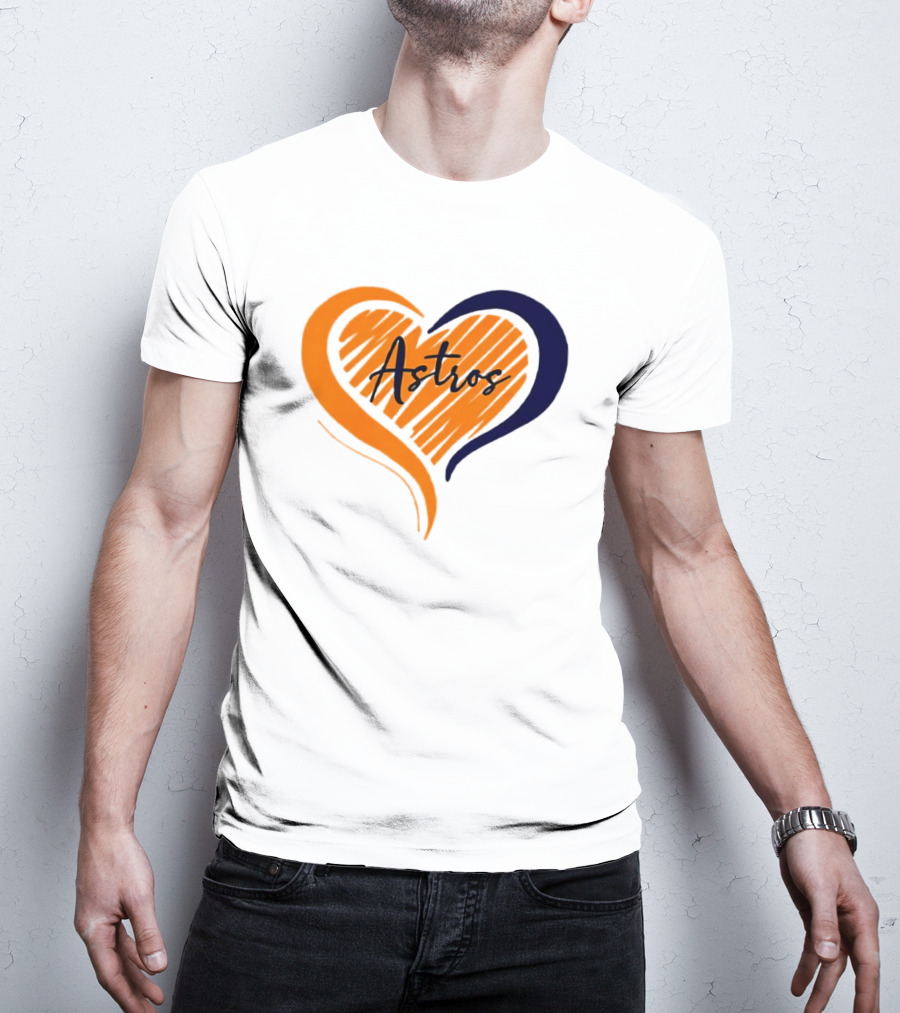 Houston Astros Heart T-Shirt