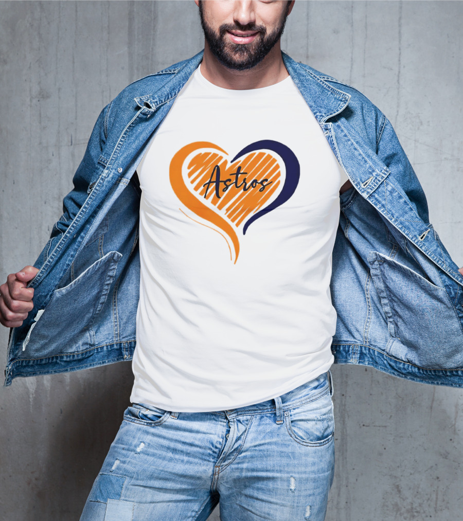 Houston Astros Heart T-Shirt