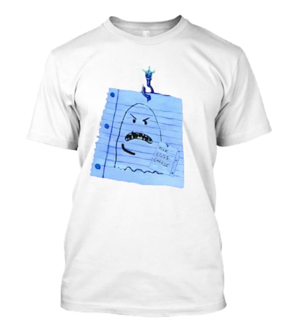 Ghost Holding Milk Eggs Cheese List On Notebook Paper T-Shirt