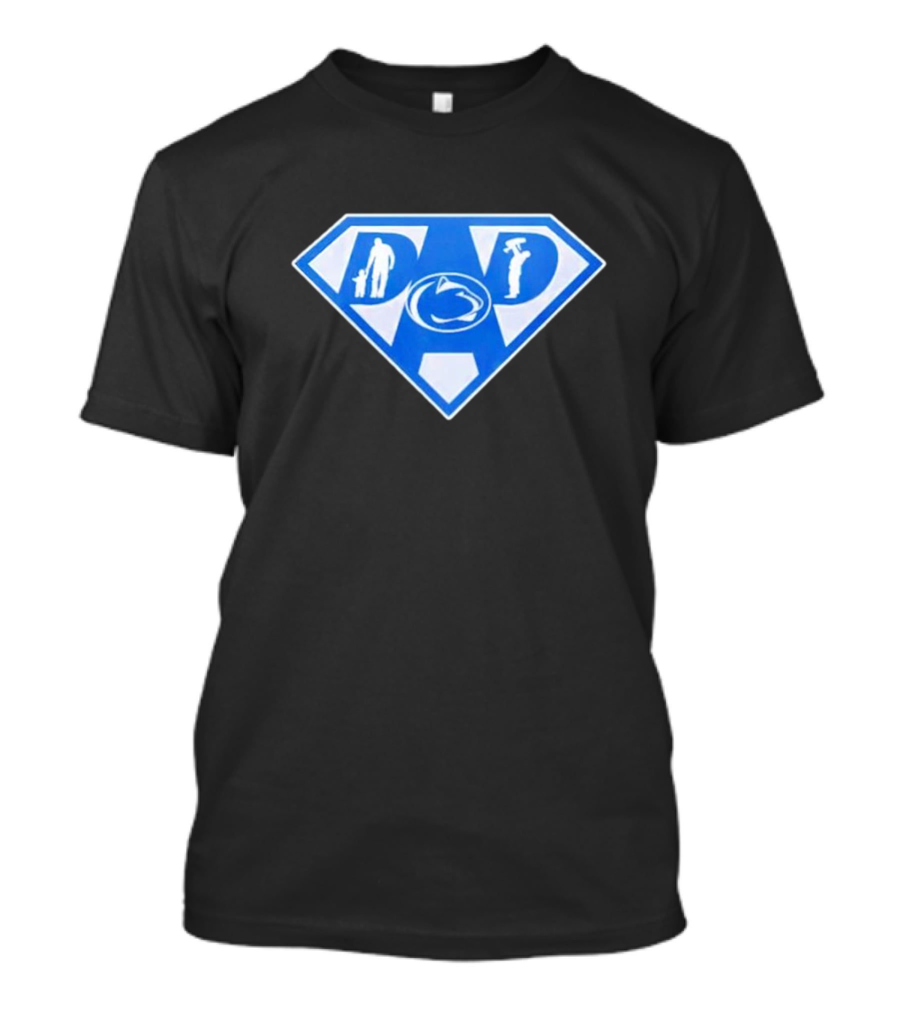 Penn State Nittany Lions Dad Superhero Emblem T-Shirt
