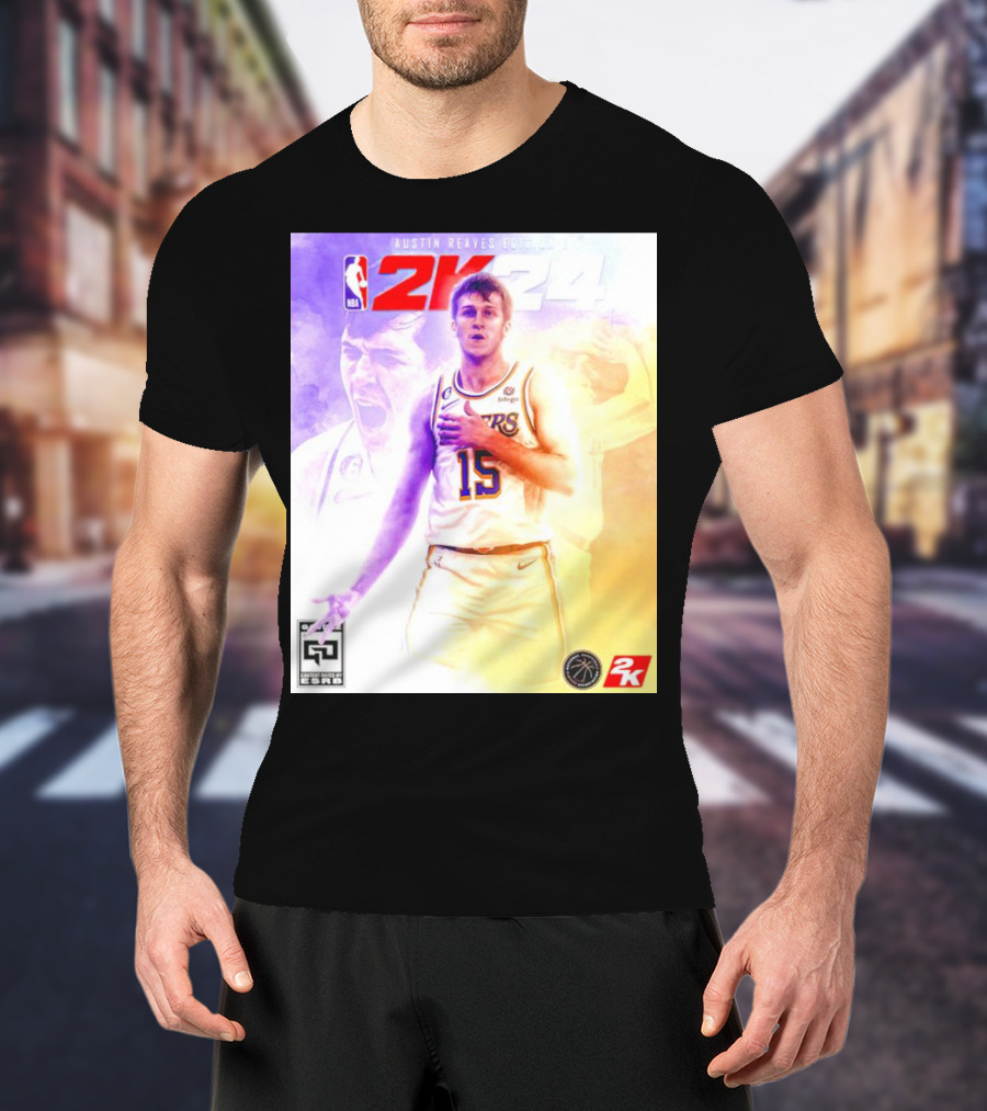 Austin Reaves 2K24 Los Angeles Lakers NBA Basketball Cover Edition T-Shirt
