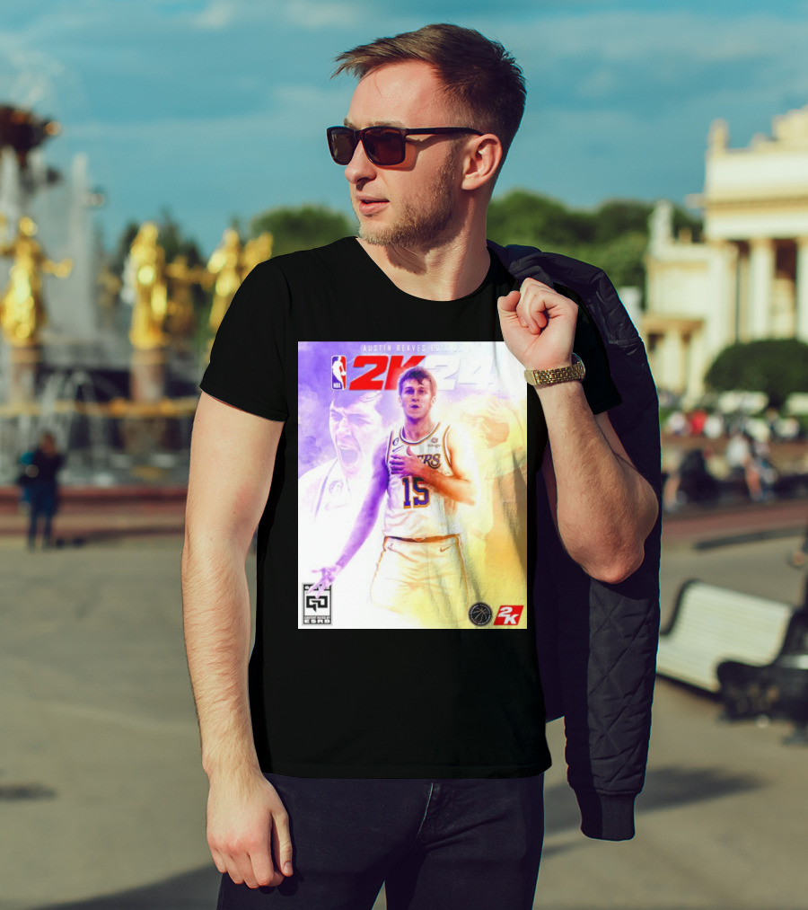 Austin Reaves 2K24 Los Angeles Lakers NBA Basketball Cover Edition T-Shirt