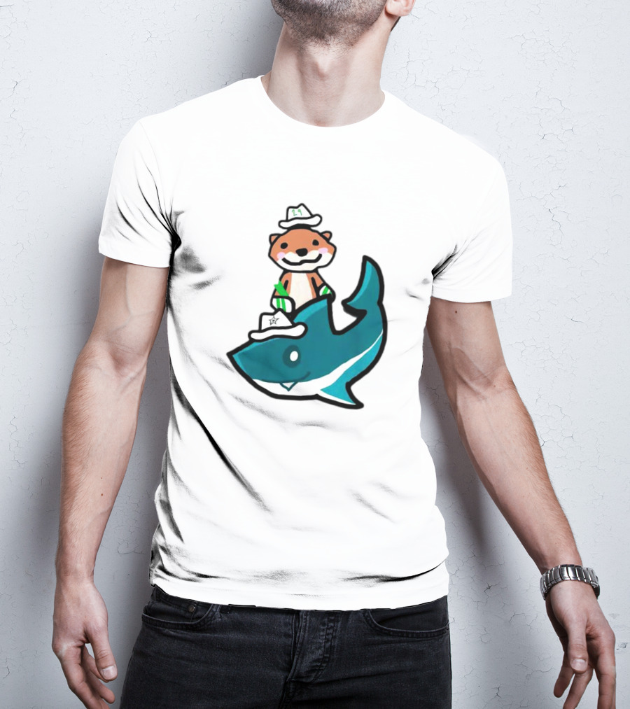 Dallas Stars San Jose Sharks Otter On Shark T-Shirt