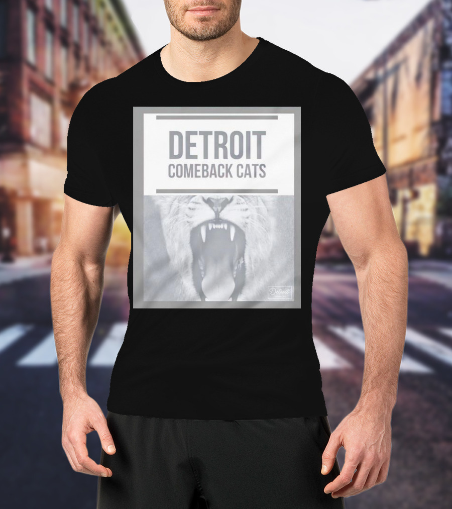 Detroit Comeback Cats Roaring Lion T-Shirt