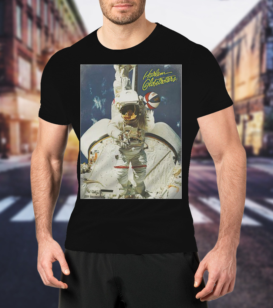 Harlem Globetrotters Astronaut Space Basketball Adventure T-Shirt