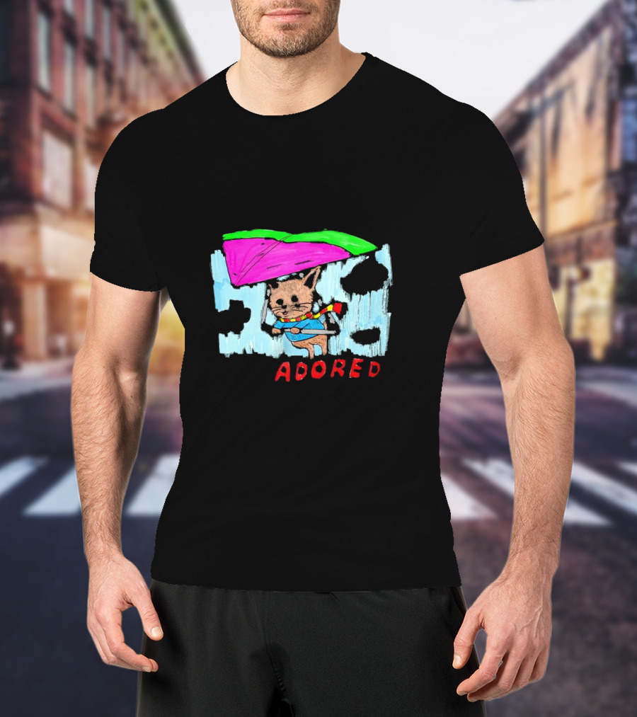 I'm Only In The Mood To Be Adored Cat With Kite And Scarf T-Shirt