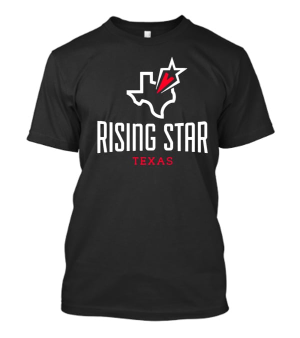 Rising Star Texas Map Heart Star T-Shirt