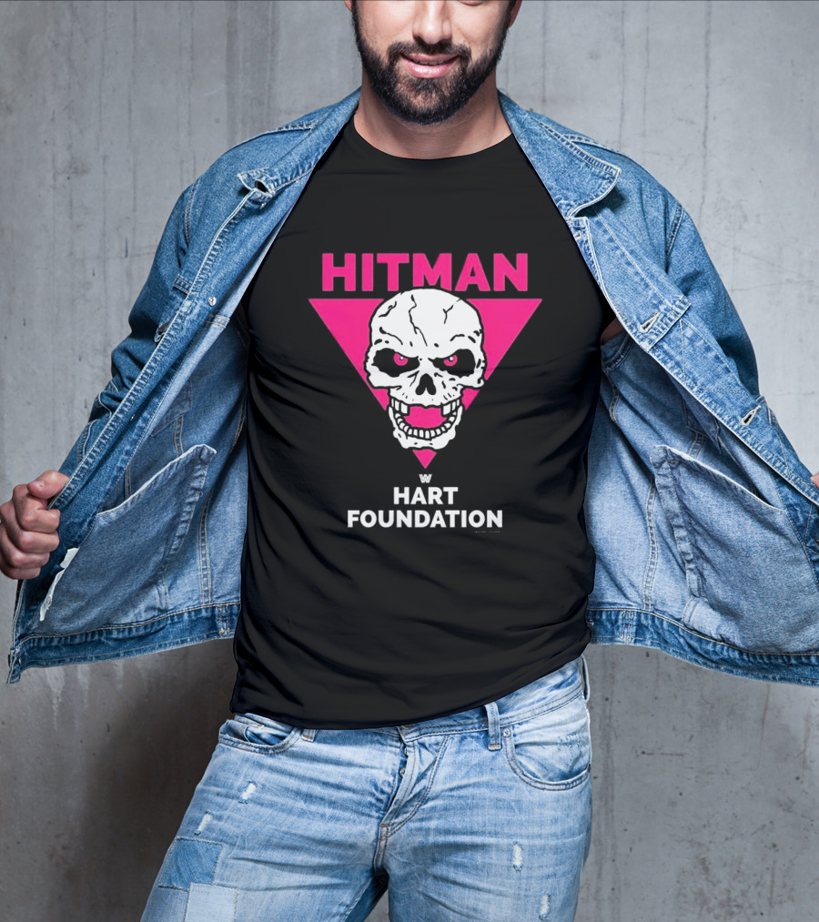 Hitman Skull Pink Triangle W Hart Foundation T-Shirt