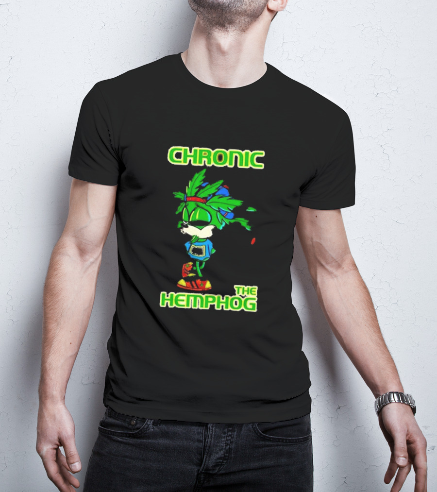 Chronic The Hemphog Weed Parody With Leafy Character T-Shirt