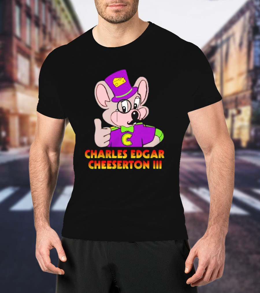 Ted Lasso Charles Edgar Cheeserton III Mouse With Purple Hat And Cheese T-Shirt
