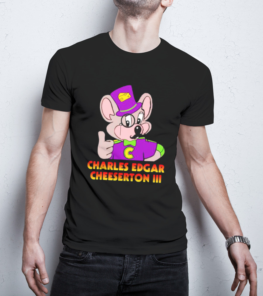 Ted Lasso Charles Edgar Cheeserton III Mouse With Purple Hat And Cheese T-Shirt