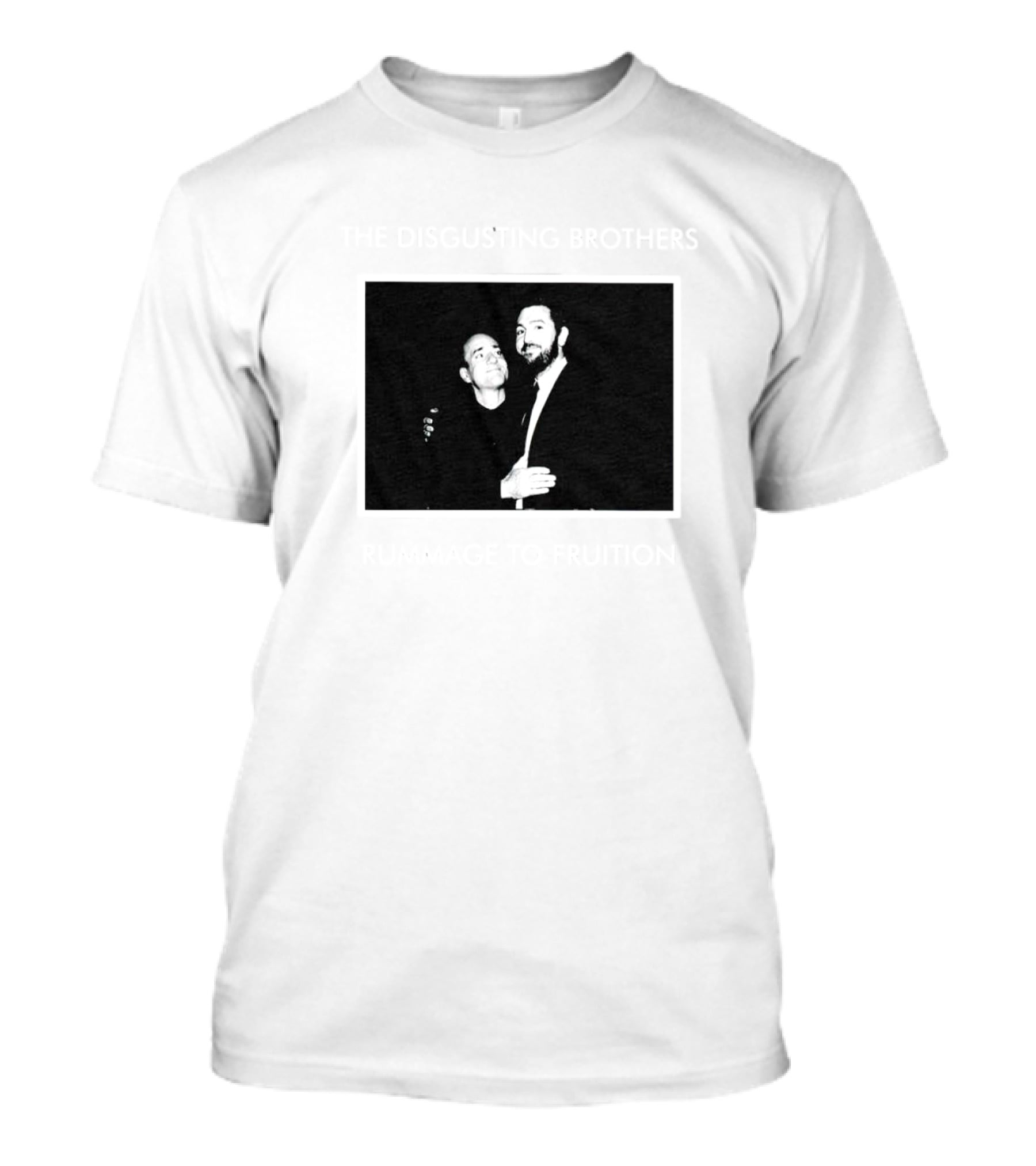 The Disgusting Brothers Rummage To Fruition Black And White Embrace T-Shirt