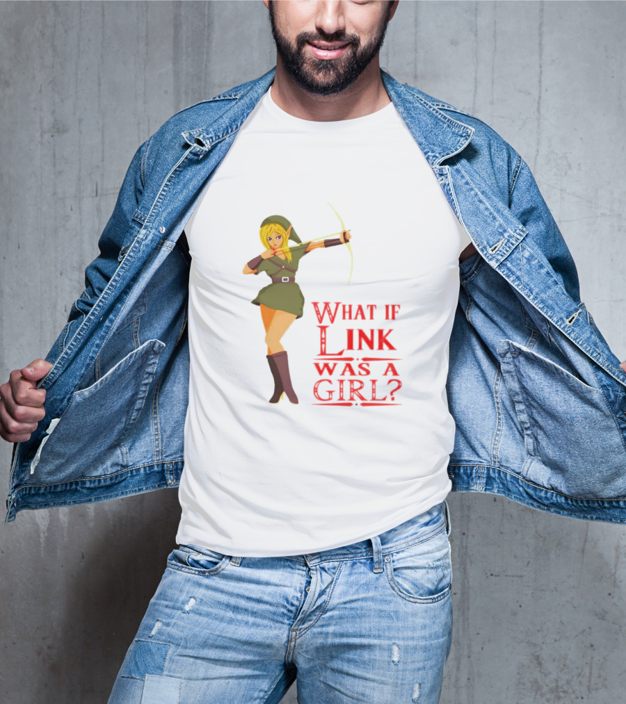 The Legend Of Zelda What If Link Was A Girl Bow And Arrow Pose T-Shirt