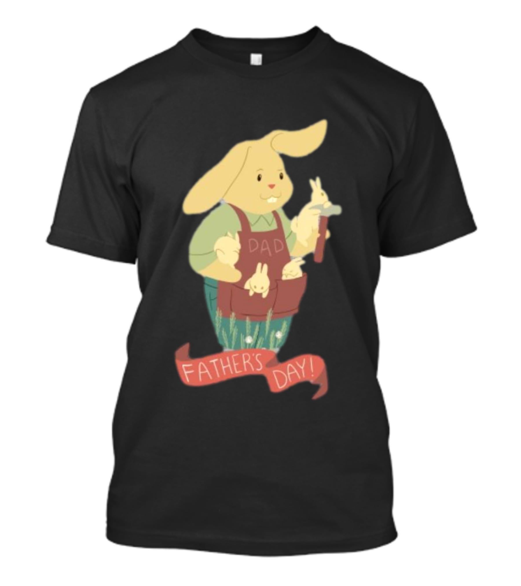 Father’s Day Dad Bunny Holding Bunnies T-Shirt