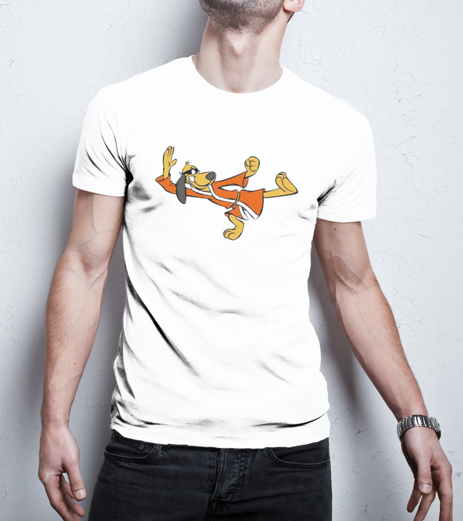 Hong Kong Phooey Cartoon Martial Arts Flying Kick T-Shirt