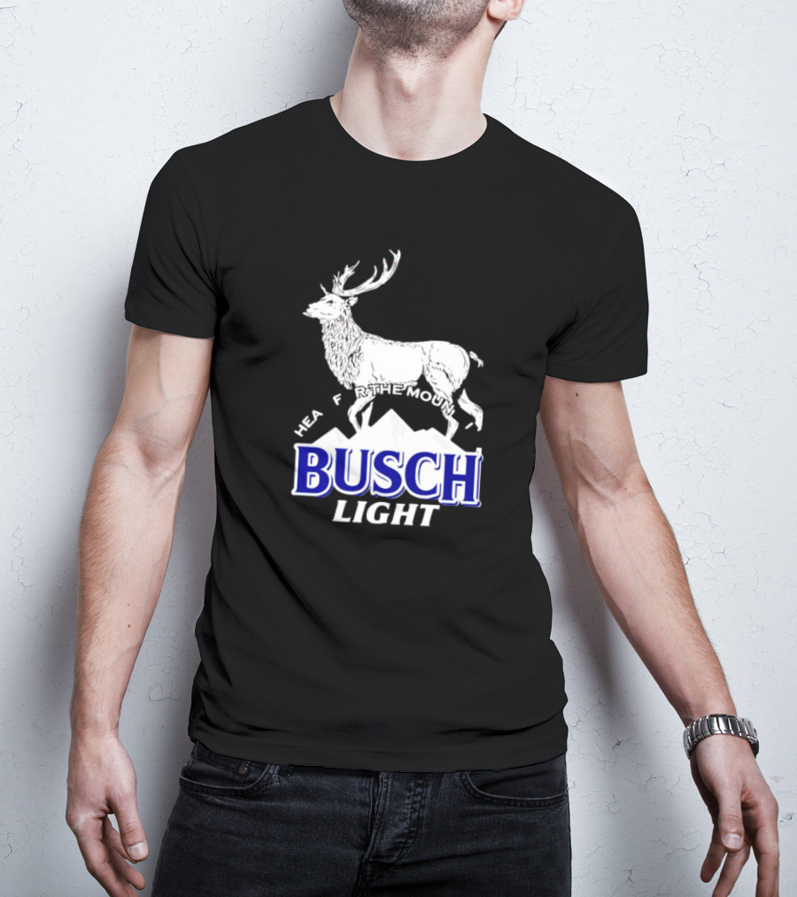 Busch Light Head For The Mountains Deer And Peaks T-Shirt
