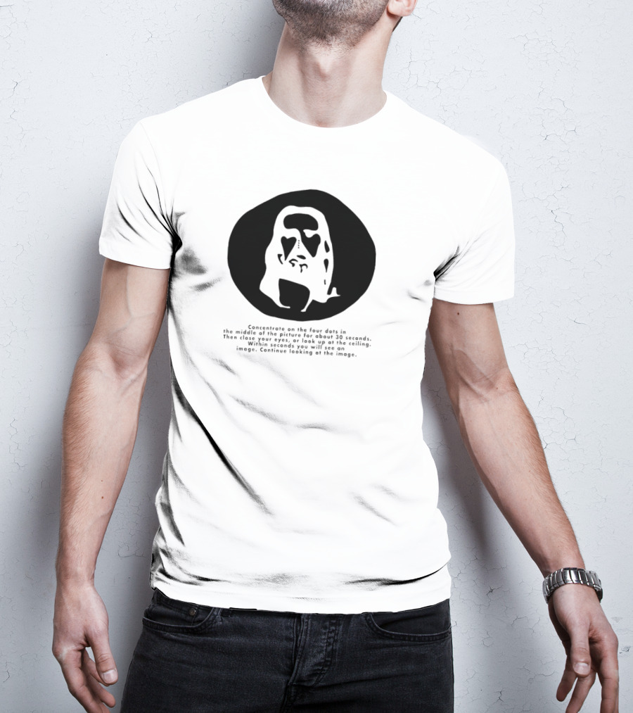 Concentrate On The Four Dots For 30 Seconds To See The Image T-Shirt