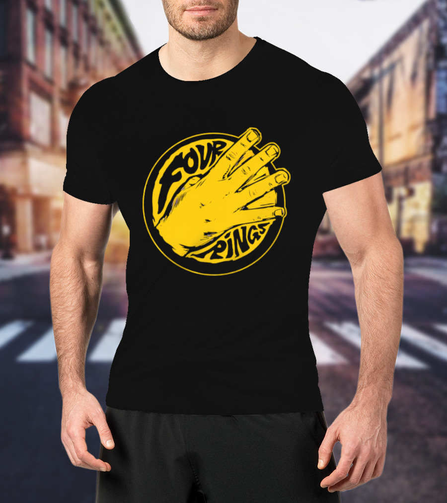 Four Rings Basketball Hand Bay Area Victory Celebrations T-Shirt