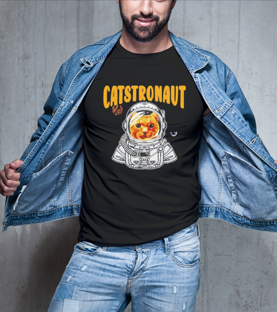Catstronaut Funny Space Cat In Astronaut Suit T-Shirt