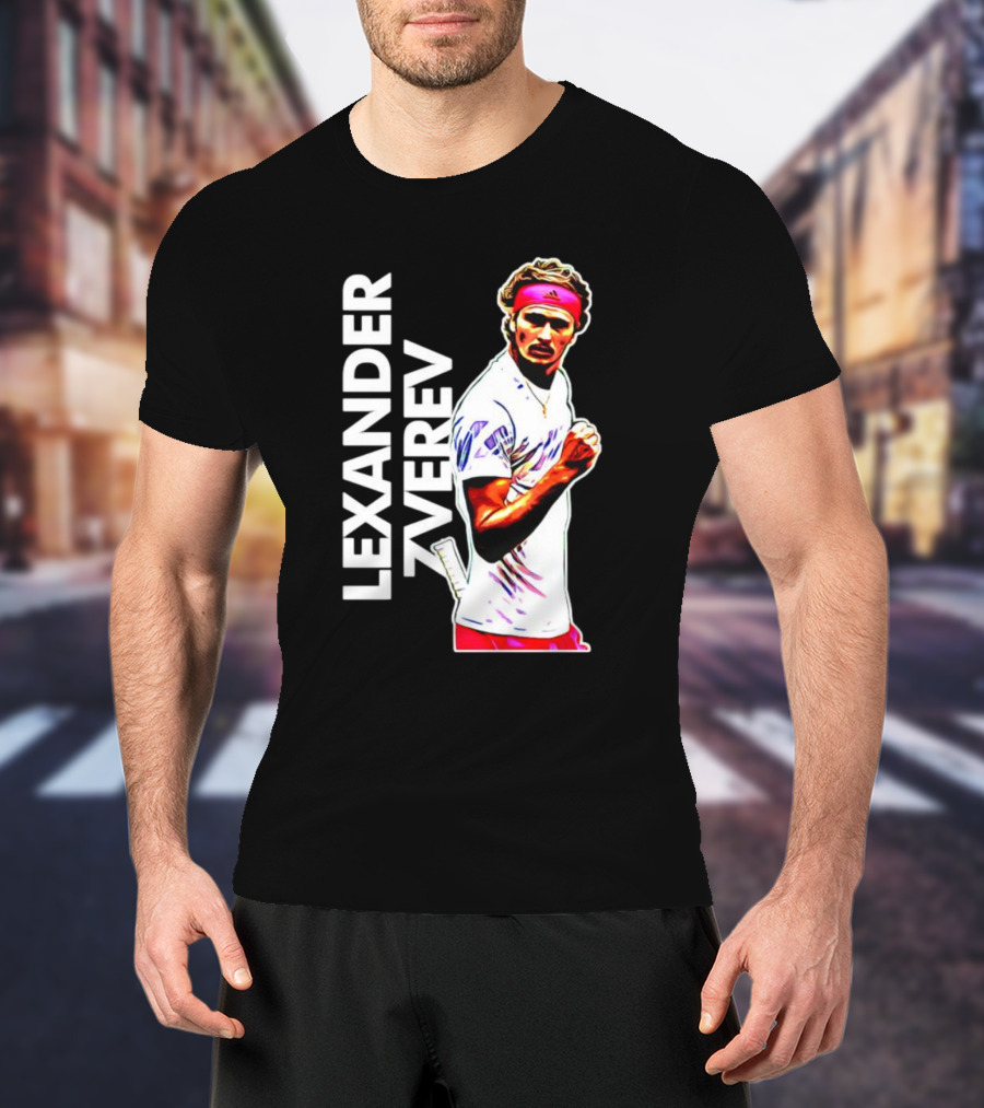 ALEXANDER ZVEREV TENNIS PLAYER VIBRANT ACTION IMAGE T-Shirt