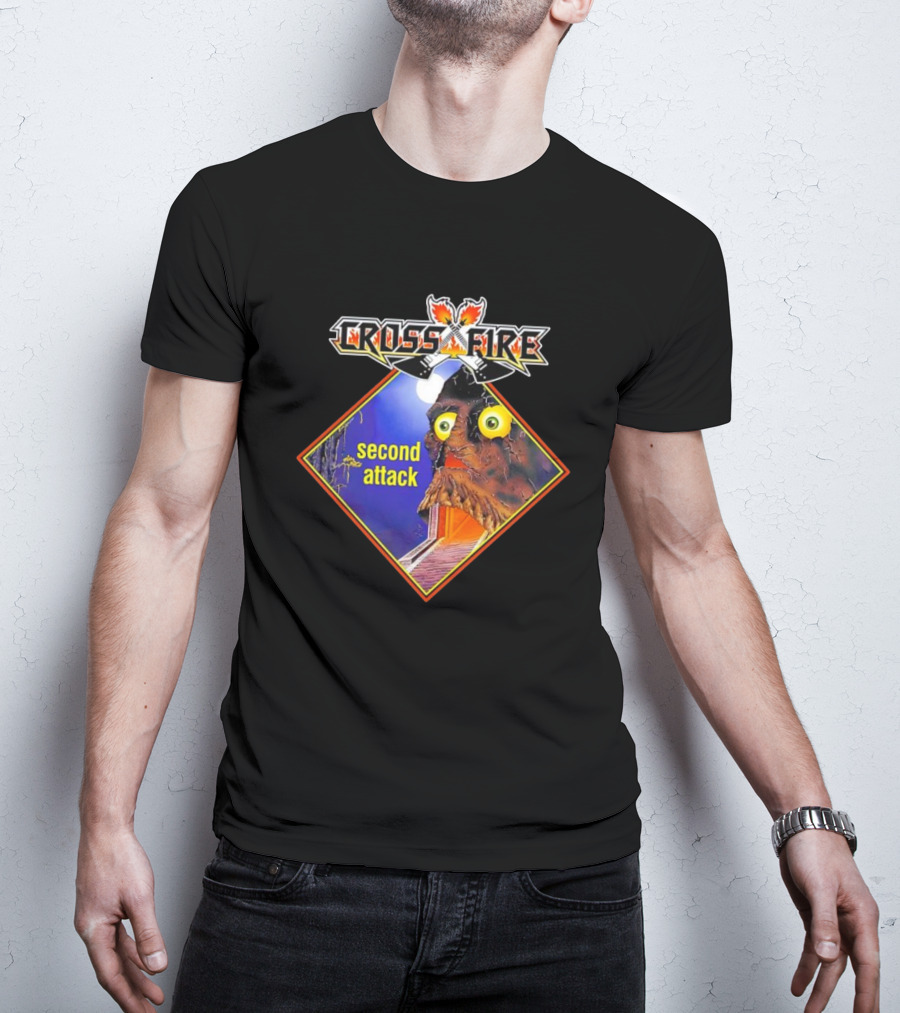 Crossfire Second Attack Monster Face With Yellow Eyes T-Shirt