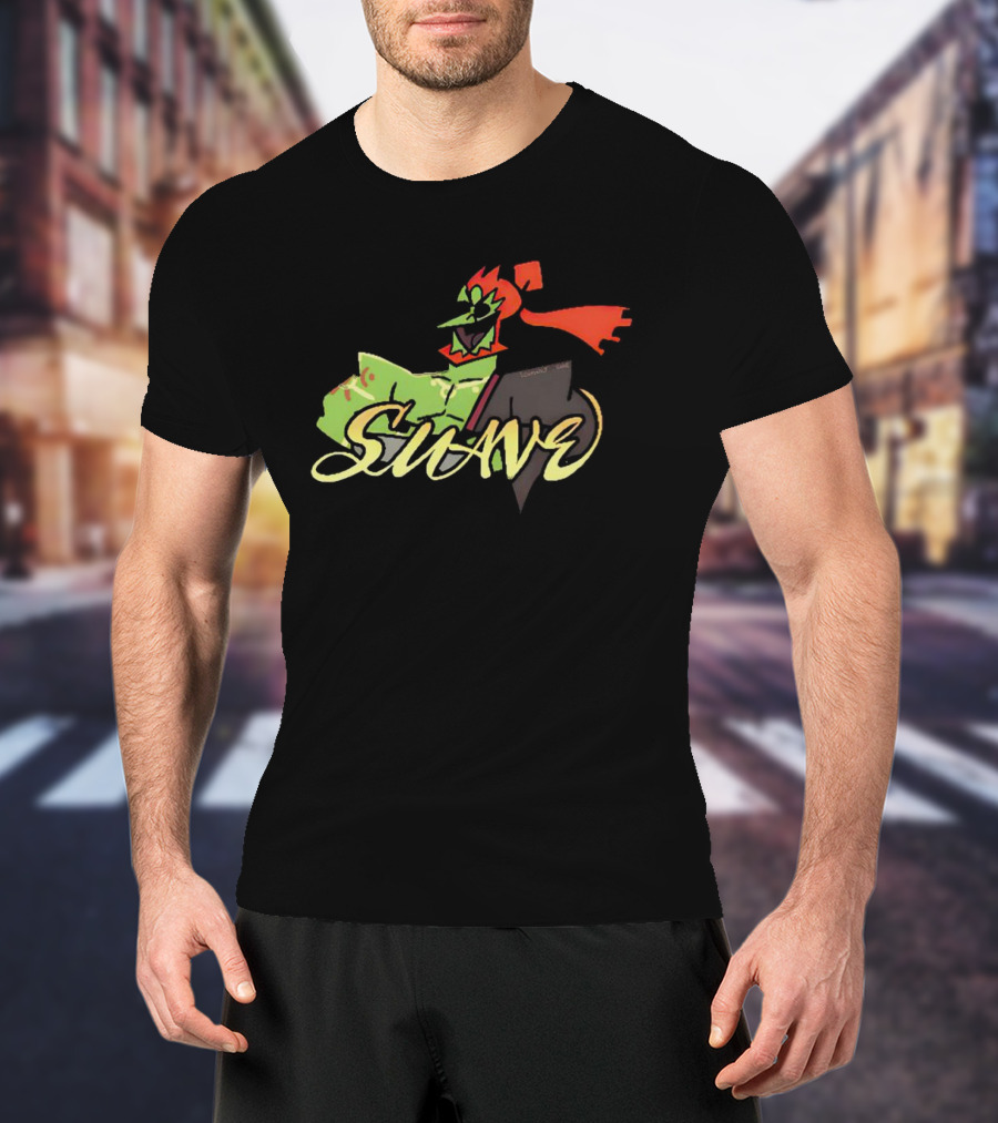 CucuI Ganon Dos Suave Green Red Masked Character T-Shirt