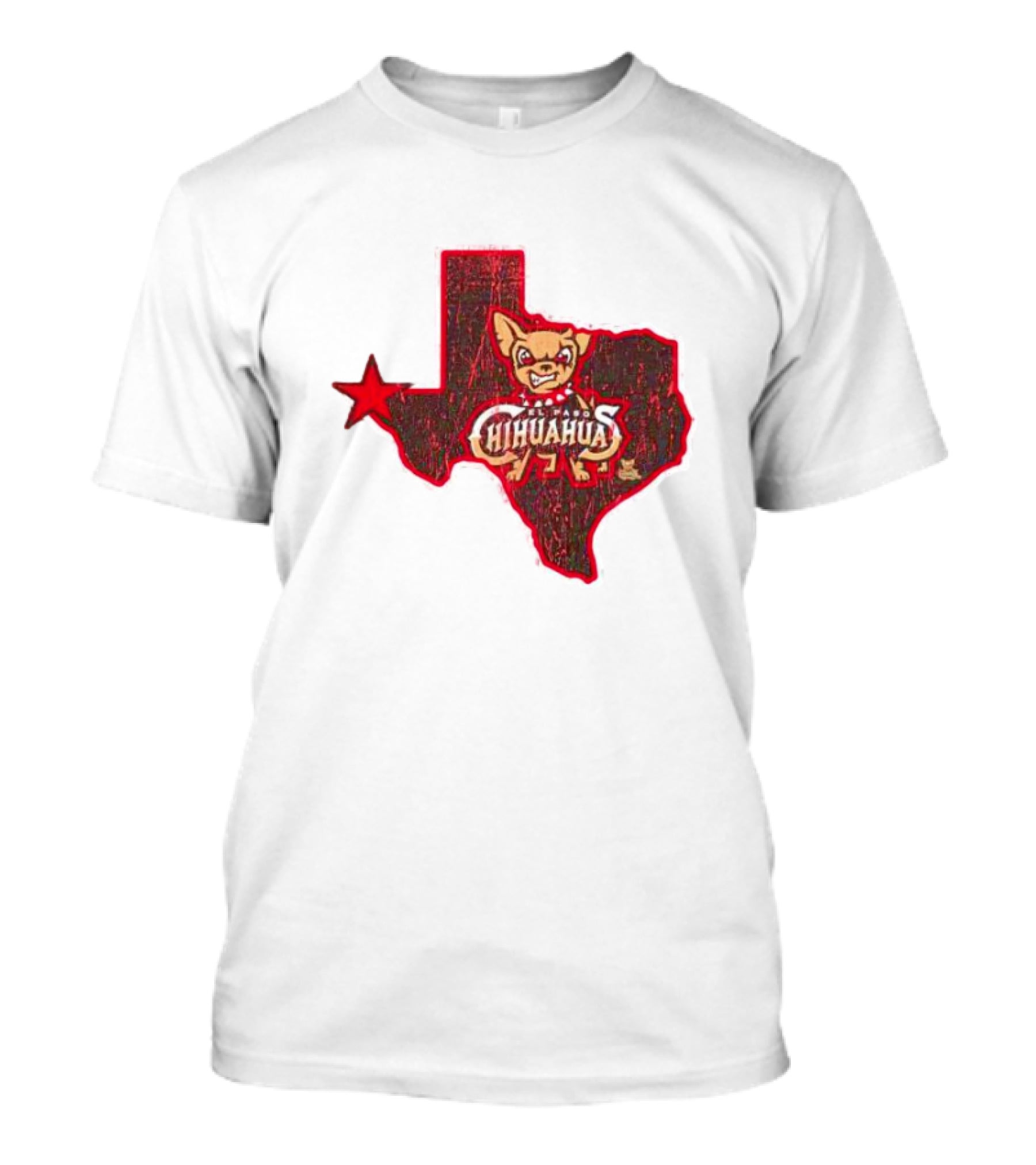 El Paso Chihuahuas Texas Map Star T-Shirt