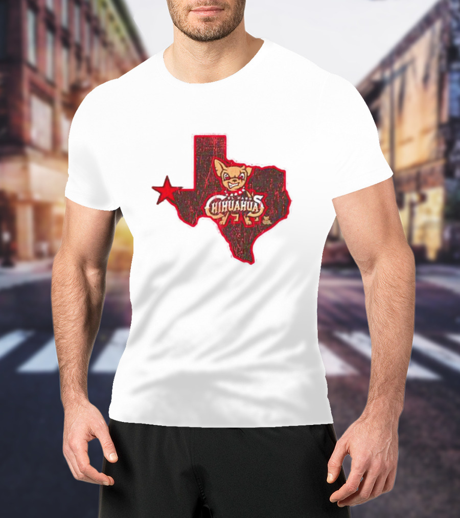 El Paso Chihuahuas Texas Map Star T-Shirt