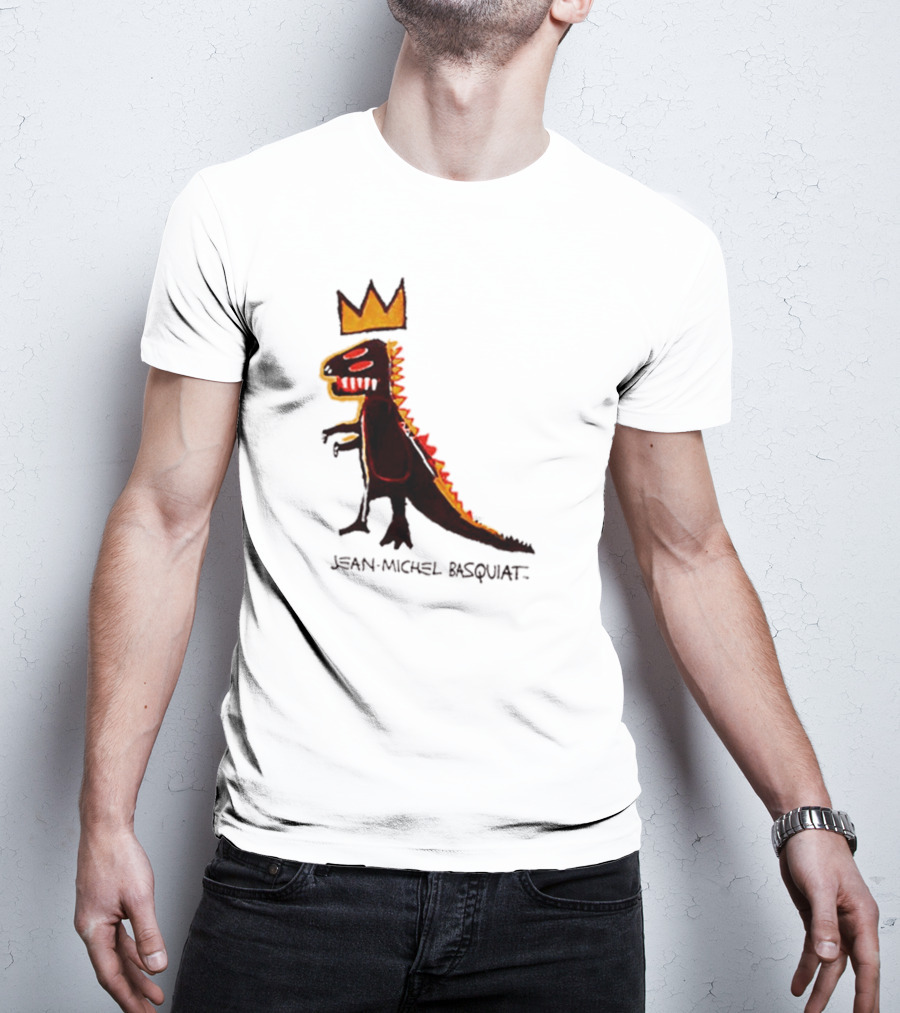 Jean Michel Basquiat Dinosaur Crown Iconic T-Shirt