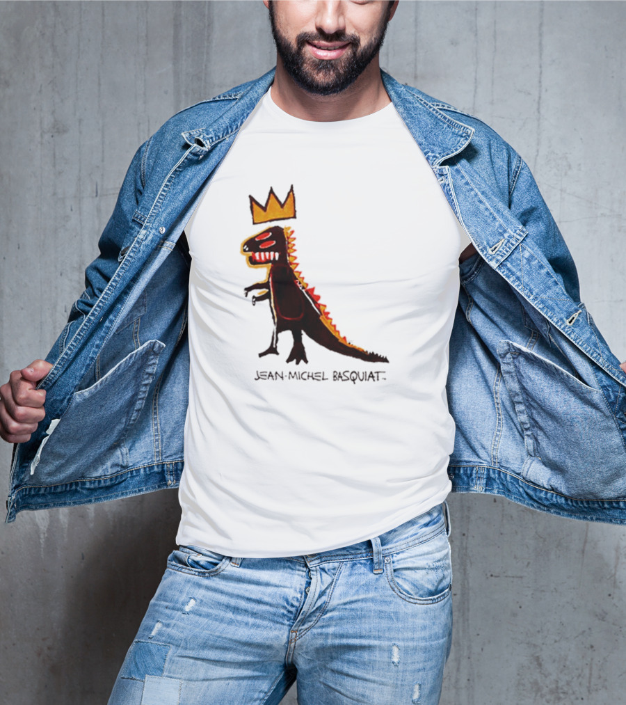 Jean Michel Basquiat Dinosaur Crown Iconic T-Shirt