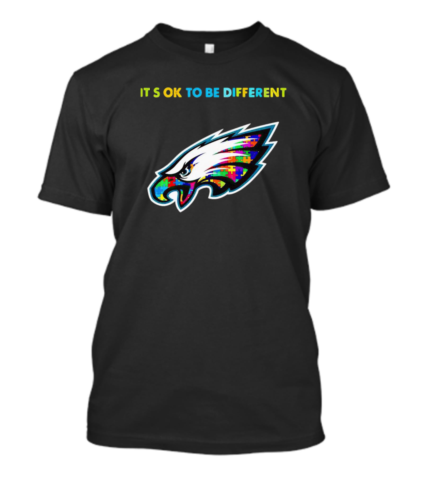 Philadelphia Eagles It's OK To Be Different Autism Awareness T-Shirt
