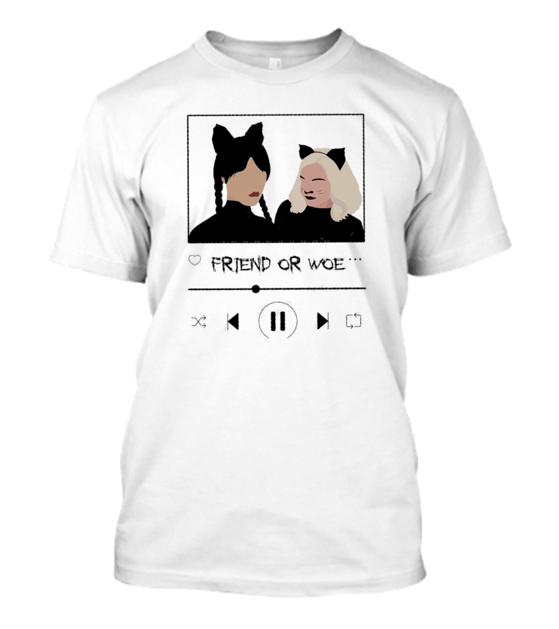 Friend Or Woe Wednesday And Enid Sinclair Track T-Shirt